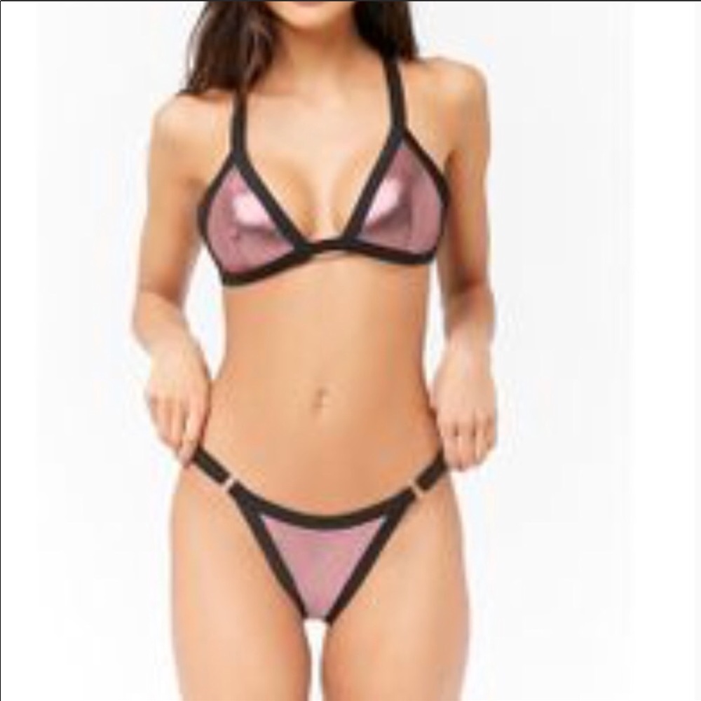 Forever 21 Metallic  Bikini Set